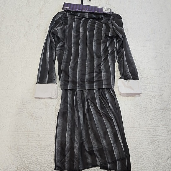 Wednesday Addams Costume Girls Large (10-12) Black Nevermore Uniform Rubies - Picture 5 of 6